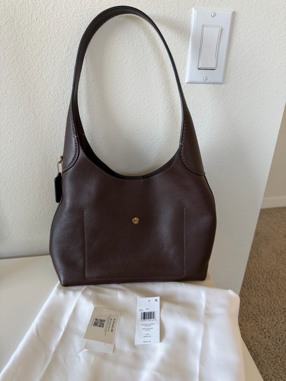 Authentic Coach Maple Brooklyn 28 Shoulder Bag - Picture 2 of 11